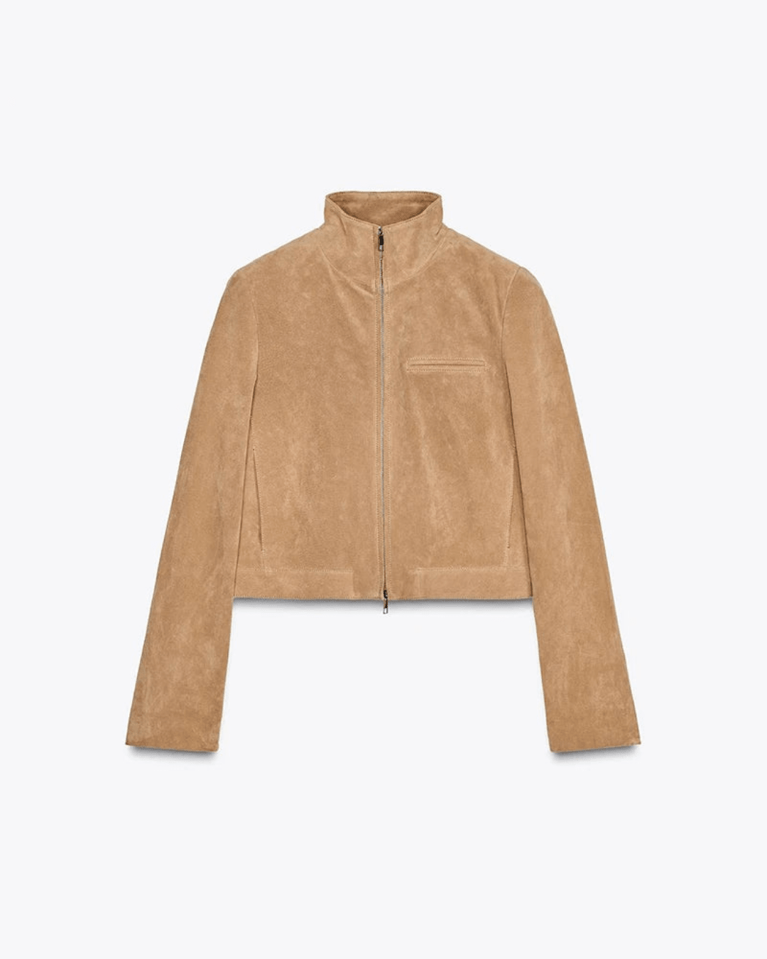 Blouson aviateur court en daim Yza