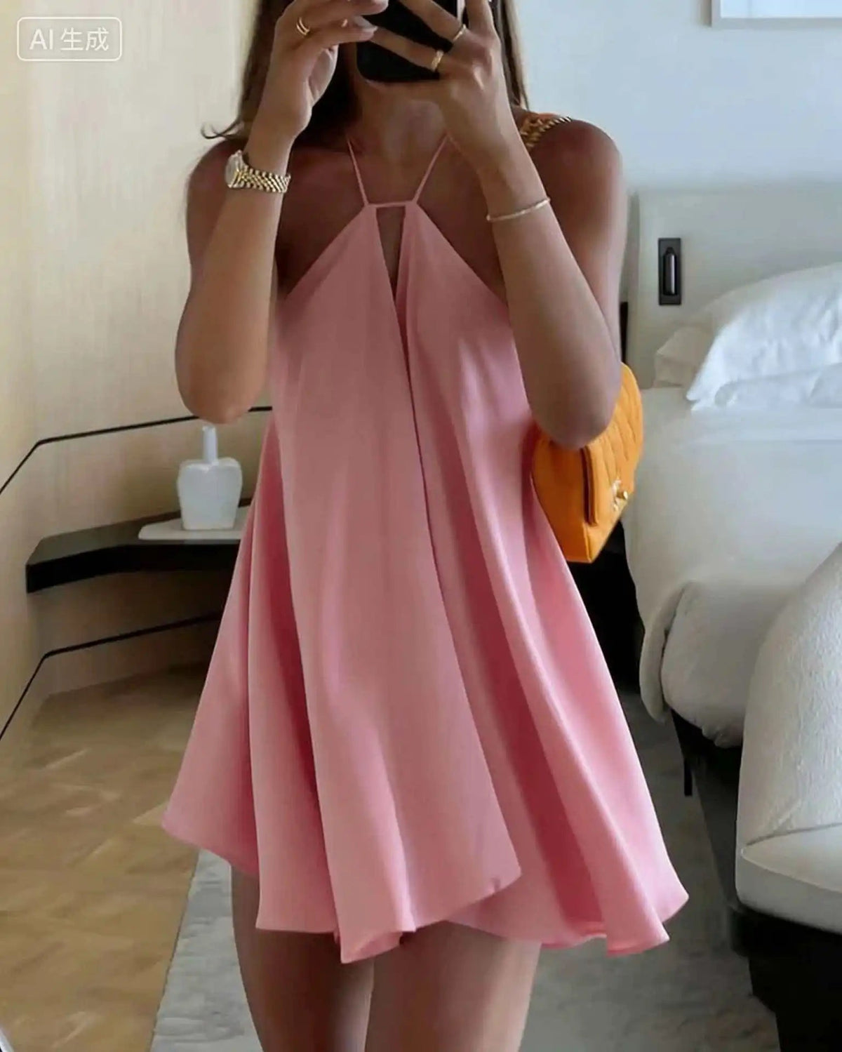 Robe d’été épaules dénudées ajourée Zinnia