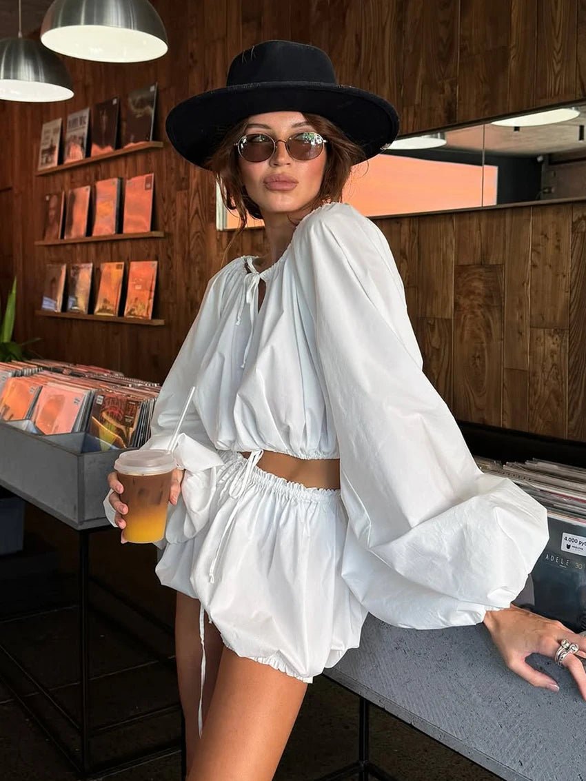 Ensemble Zoe épaules dénudées et short