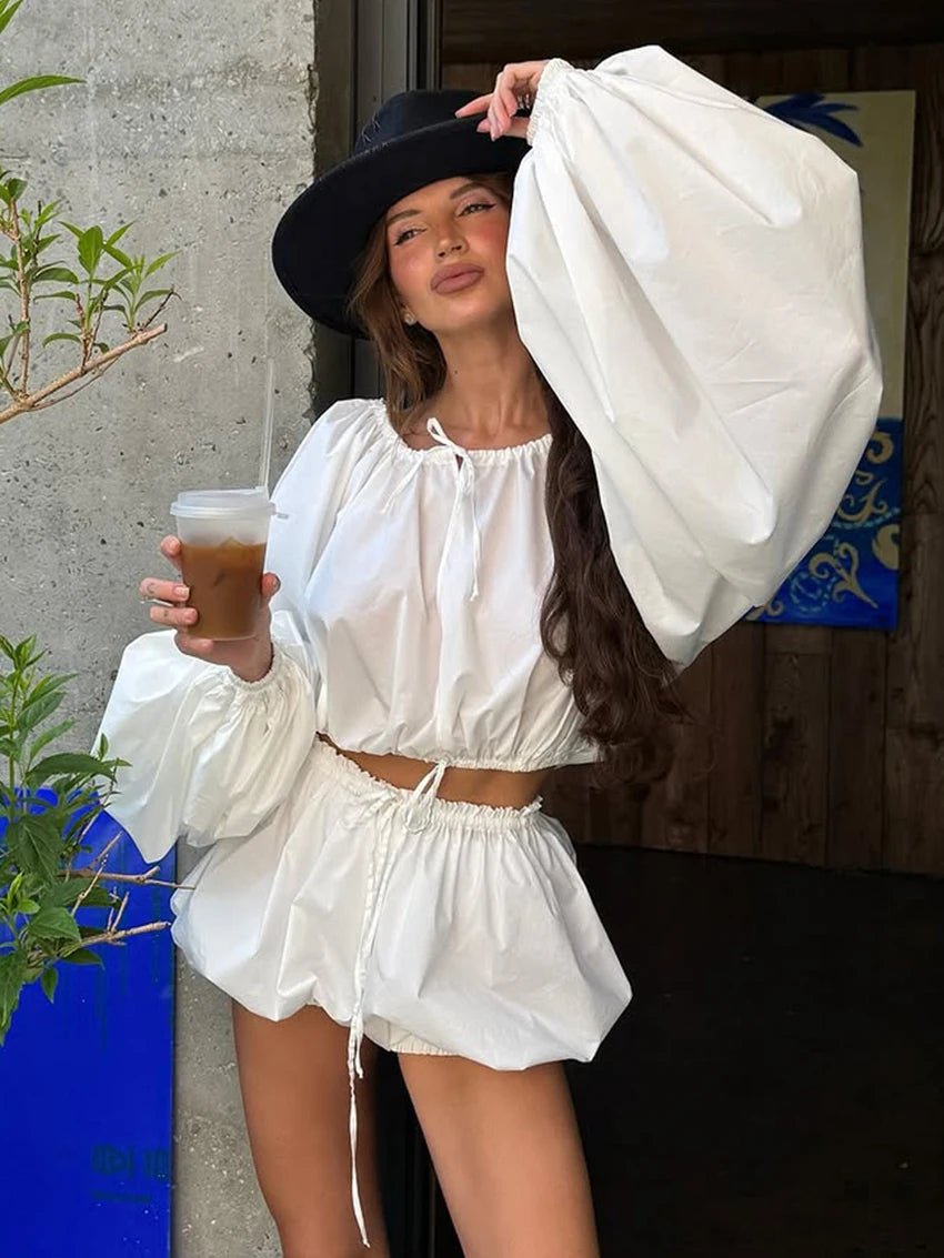 Ensemble Zoe épaules dénudées et short