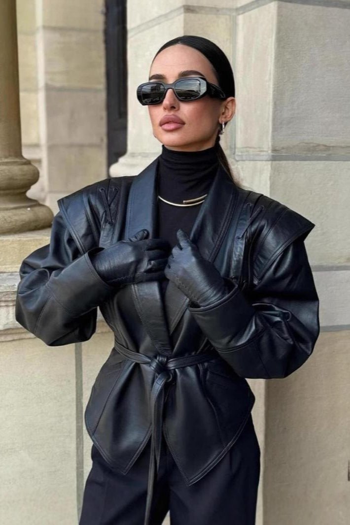 Veste de motard en cuir Zyra