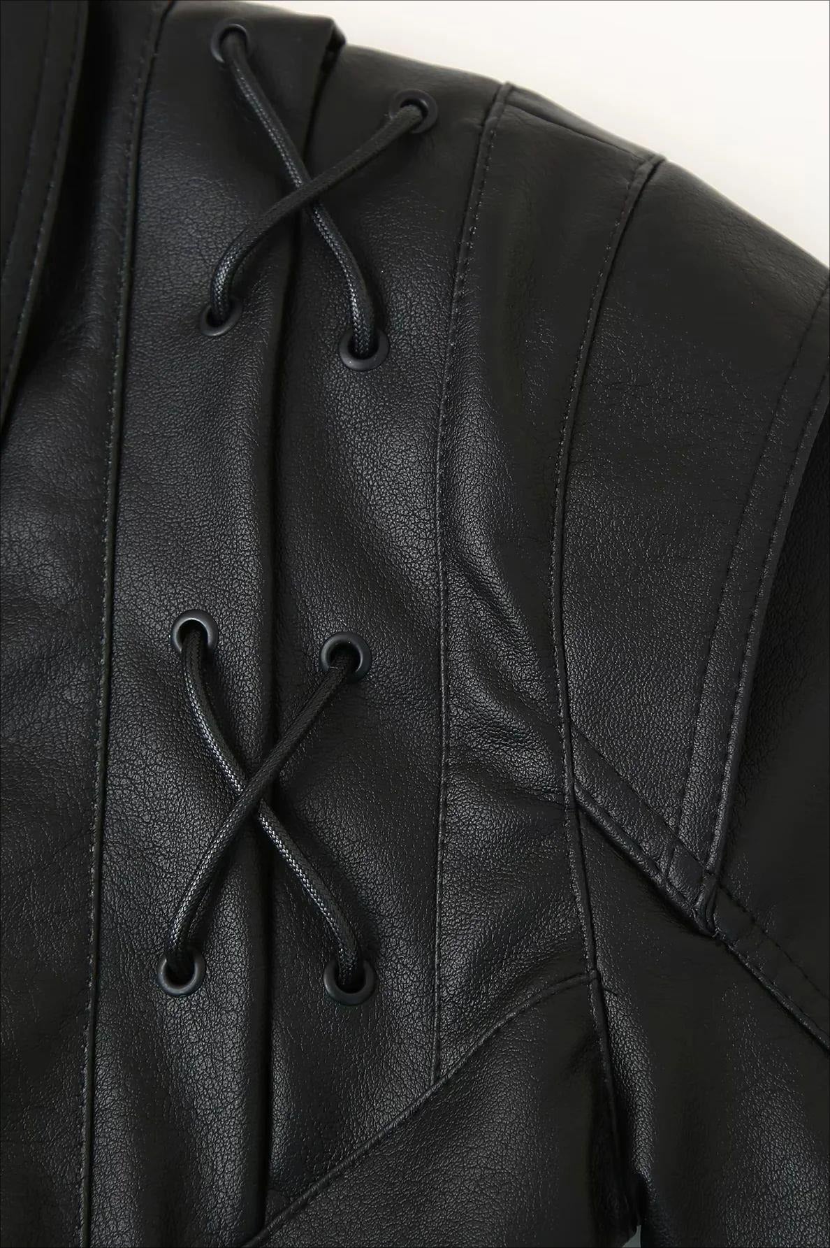 Veste de motard en cuir Zyra