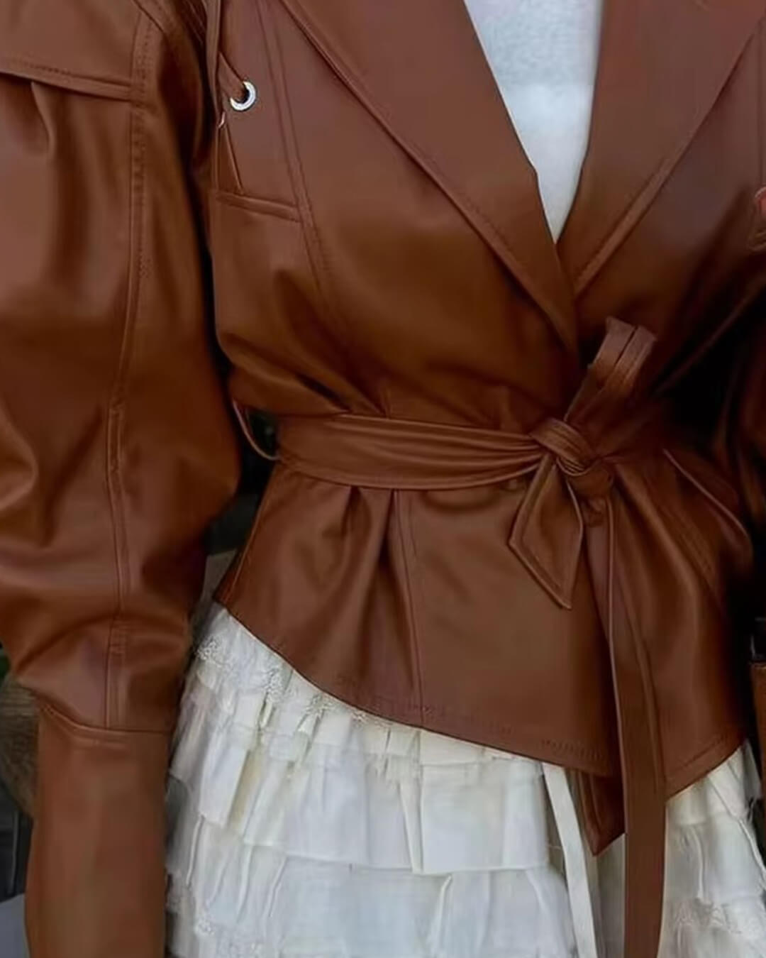 Veste de motard en cuir Zyra